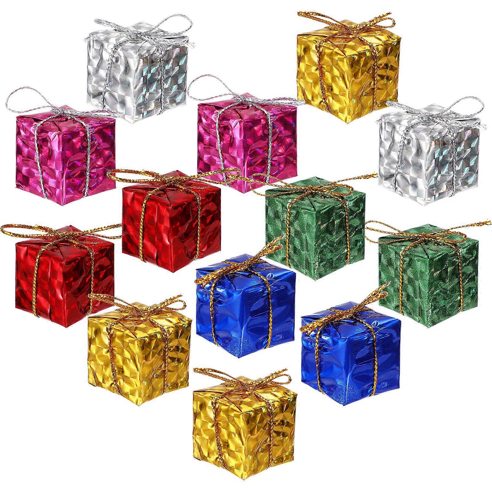 72pcs Shiny Xmas Pendentif Noël Artisanat Drôle Décor de Noël Pendentif Suspendu