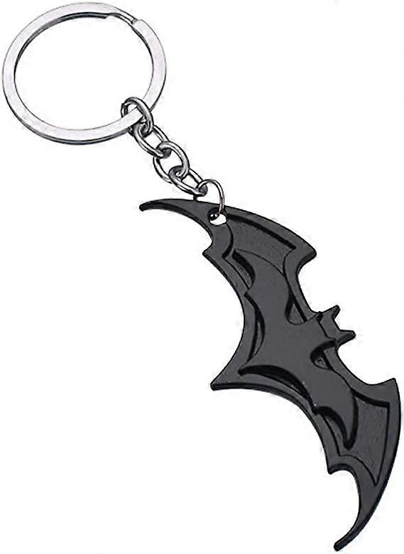 Bat Symbol Key Chain Zinc Alloy Keychain Bat Shape Metal Key Ring Tag for Your Autos, Home or Boat