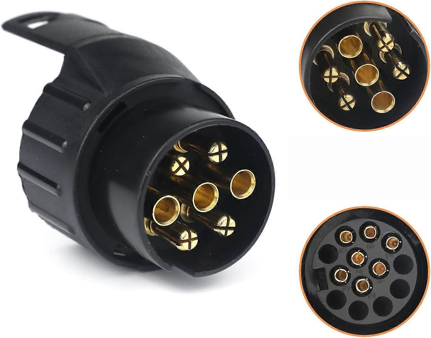 7/13 Adapter gniazda przyczepy 7 do 13 pinów Złącze wtykowe zaczepu 7 biegunów na 13 pinów do przyczepy samochodowej, ciągnika, przyczepy kempingowej, bagażnika rowerowego