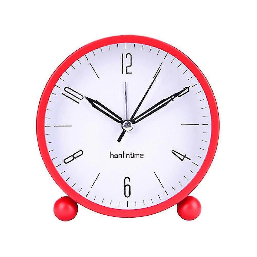 Exquisite Exquisite Round Alarm Clock Battery Operated, Easy Set, Simple & Retro For Desk, Bedroom And Home Decoration