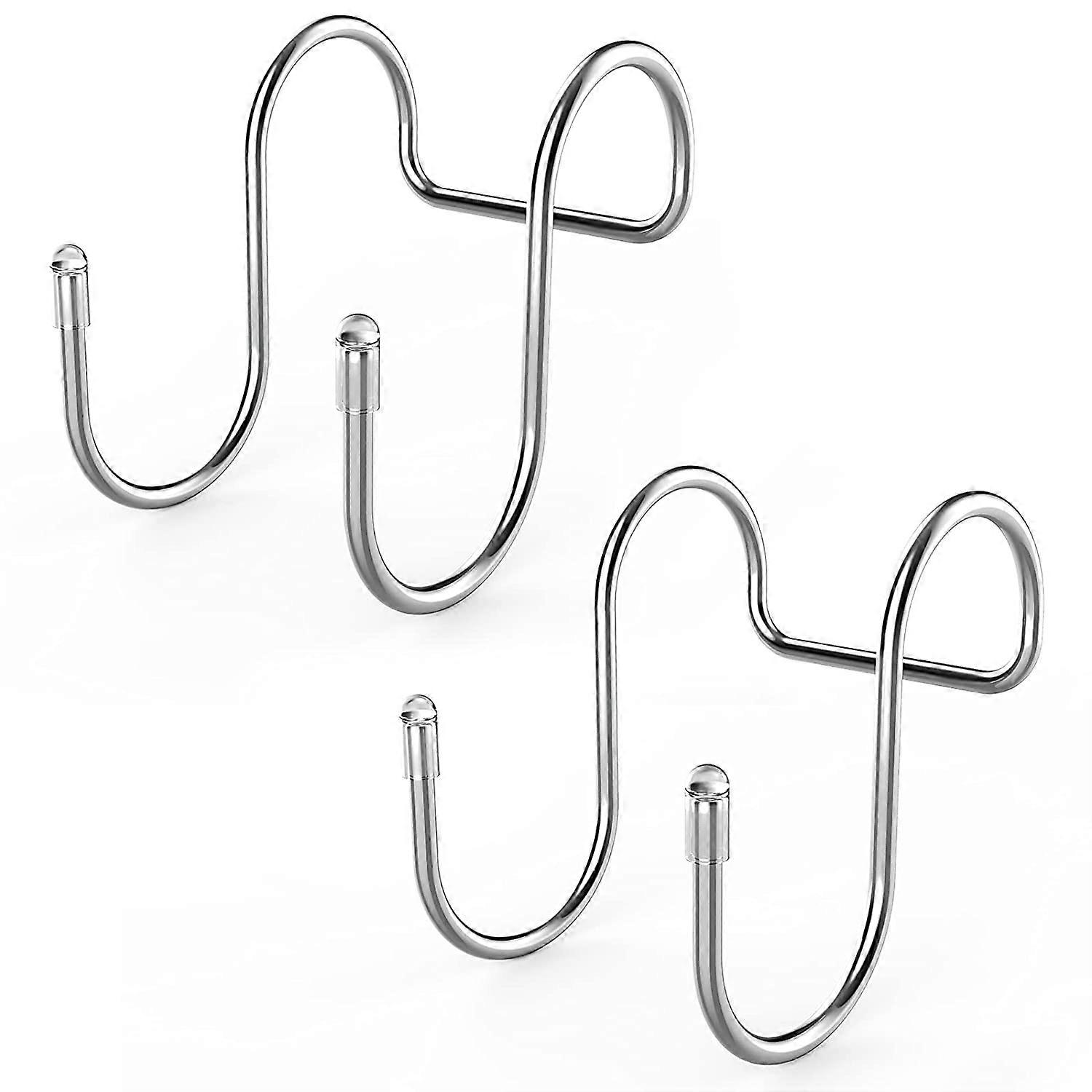 2 Pack Shower Door Small Hooks for kitchen and bedroom