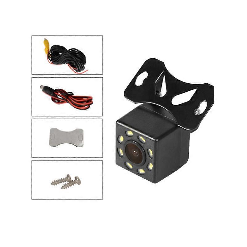 Car Rear View Camera Universal 8 LED Night Vision Backup Parking Monitor Reverse Camera CCD Waterproof Wide Angle HD Color Image