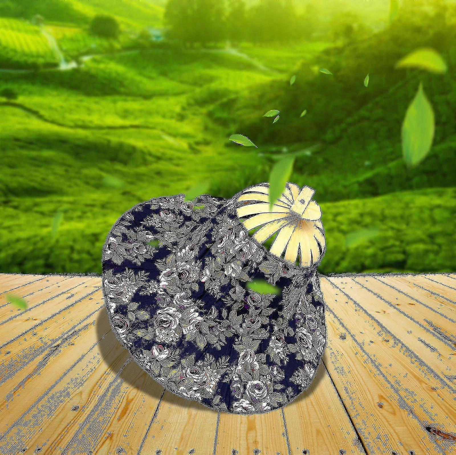 Multifunktionell bambufläktkåpa, vikbar och solskyddande för resetvåffla