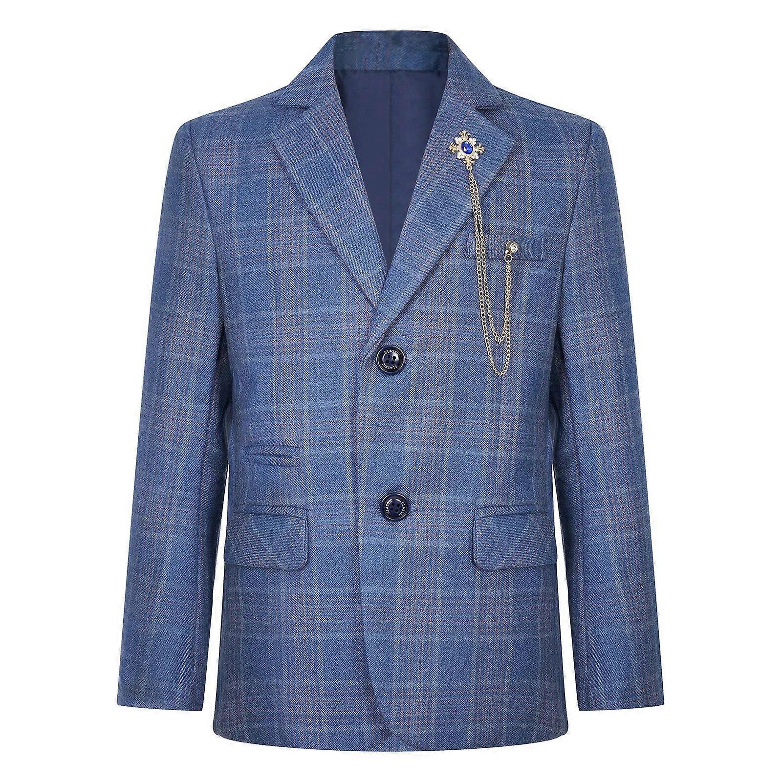 Barn Pojkar Gentleman Kostym Kavaj Smokingar Långärmad Skoluniformer Ytterkläder för födelsedagsfest Kväll Bals Bröllopskostym