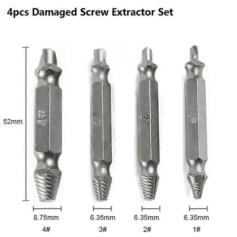 Damaged Screw Extractor Drill Bit Set Stripped Broken Screw Bolt Remover Extractor Easily Take Out Demolition Tools