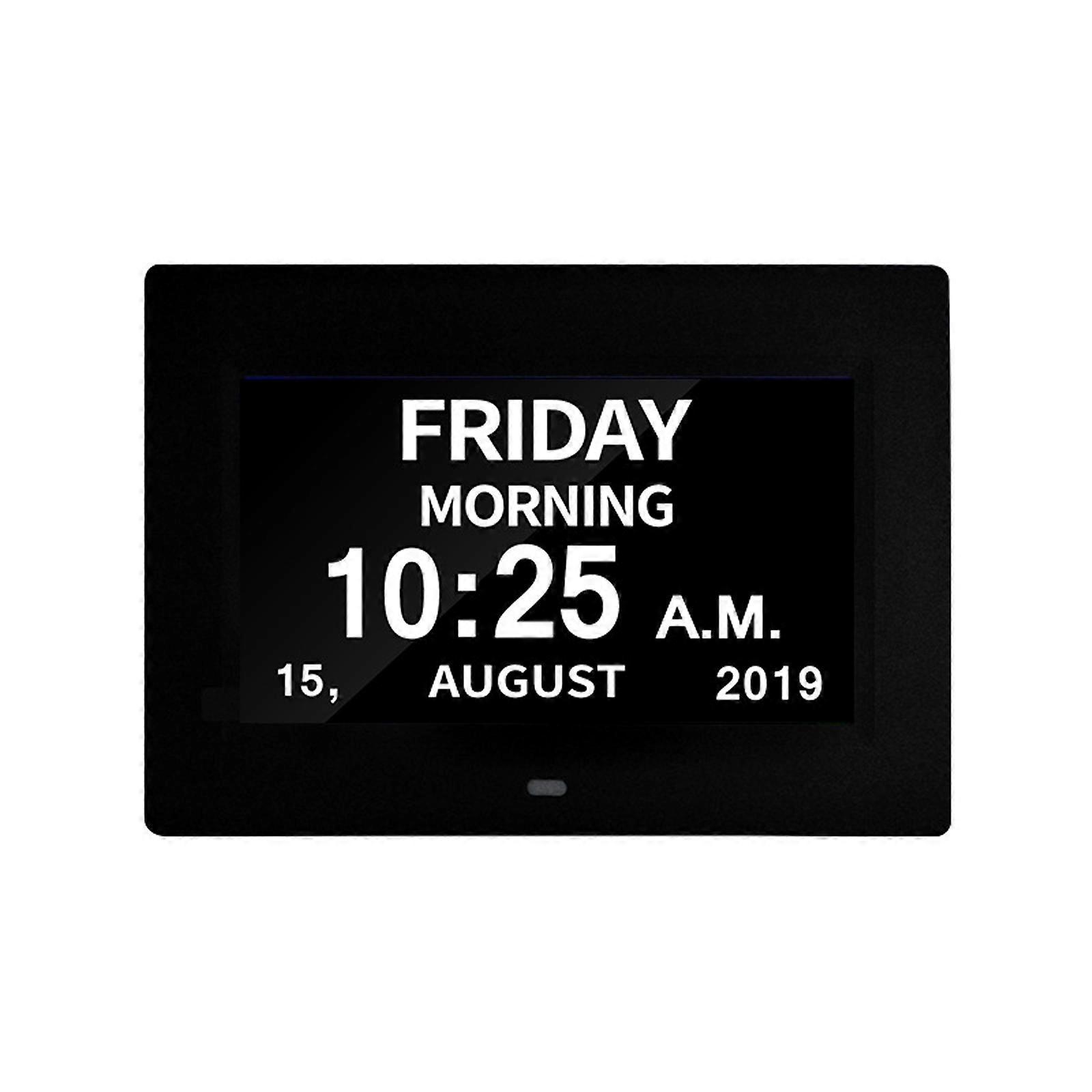 Digital Calendar Alarm Day Clock for Vision Impaired, Elderly, Memory Loss Clock with Date and Day (7 inch)