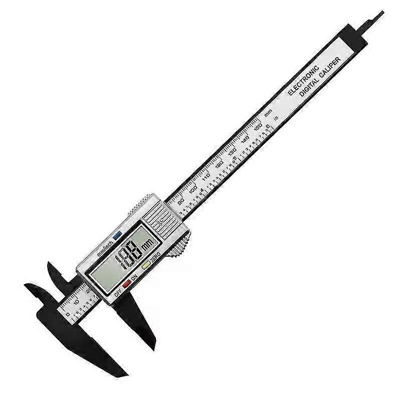 Measuring Tool Digital Caliper Vernier 150mm Metric Inch Conversion Ruler Lcd Screen Depth Gauge Measuring Tool(1pc, Silver Black)