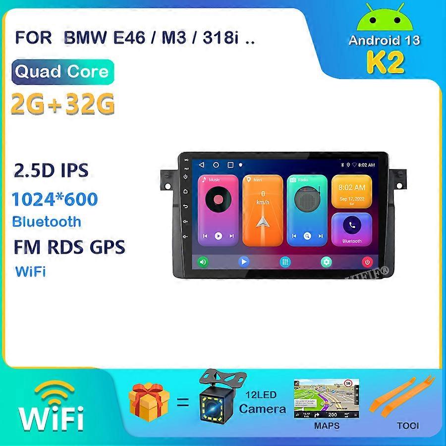 Caeplay Android 13 car radio multimedia player for BMW E46 / M3 / 318i / 320i / 325i / 330/335 1998-2006 2DIN Navigation GPS