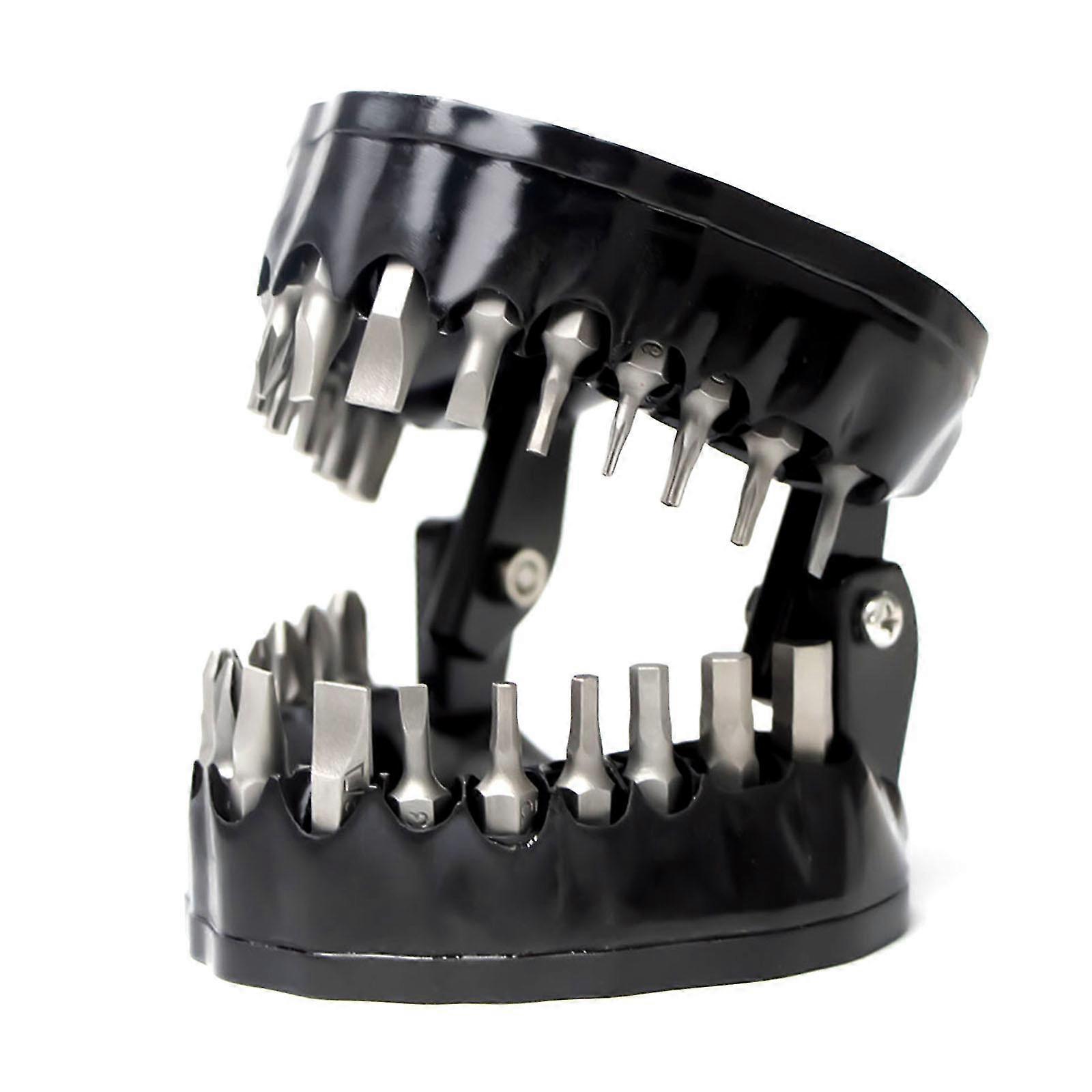 Funny Proteza Bit Suport dinti Model design șurubelniță Bit Holder cu 28 bit