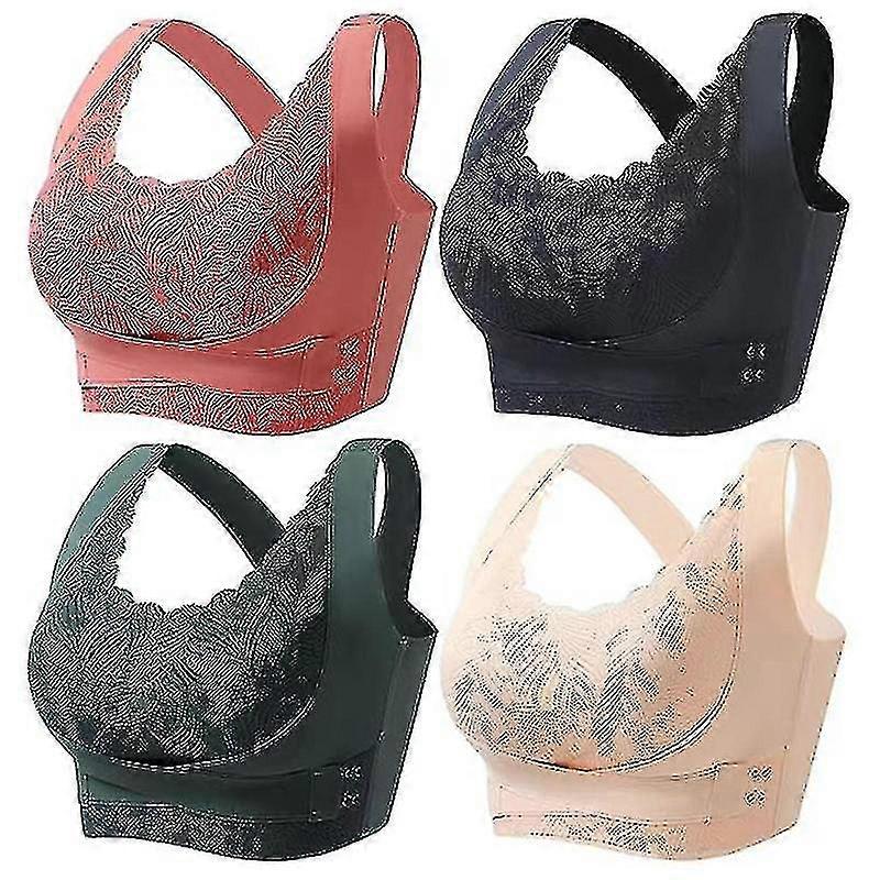 Womens Push Up Lace Bra Lymphvity Detoxification And Shaping & Powerful Lifting Bra Full-coverage T-shirt Bra Shaping Wireless