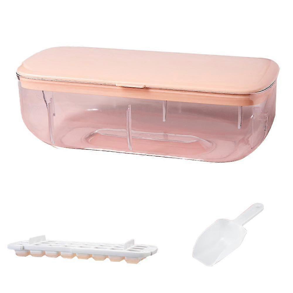 Silicone Ice Cube Tray With Lid Container & Scoop, Flexible & Bpa Free Silicone Mold Making For Cocktail