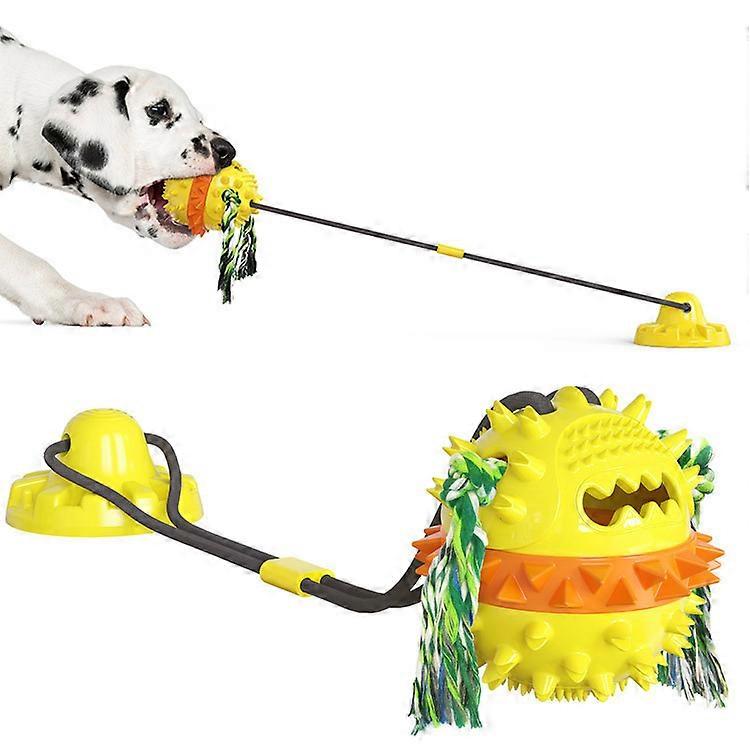 Pet Multi-Function Sucker Pull Rope Toy, Jumping Ball Can Leak Food And Make Noise When The Ball Falls, Water Floating Ball, Tooth Cleaning Ball, Teet