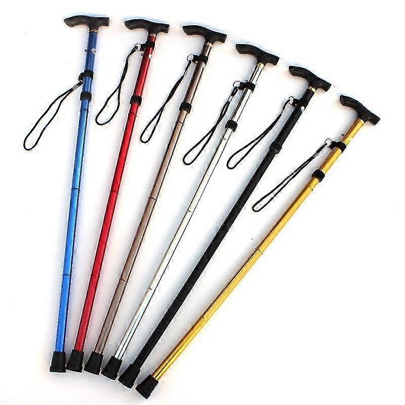 Foldable Walking Stick Telescopic Hiking Stick Non-slip Walking Stick Crutches For The Elderly