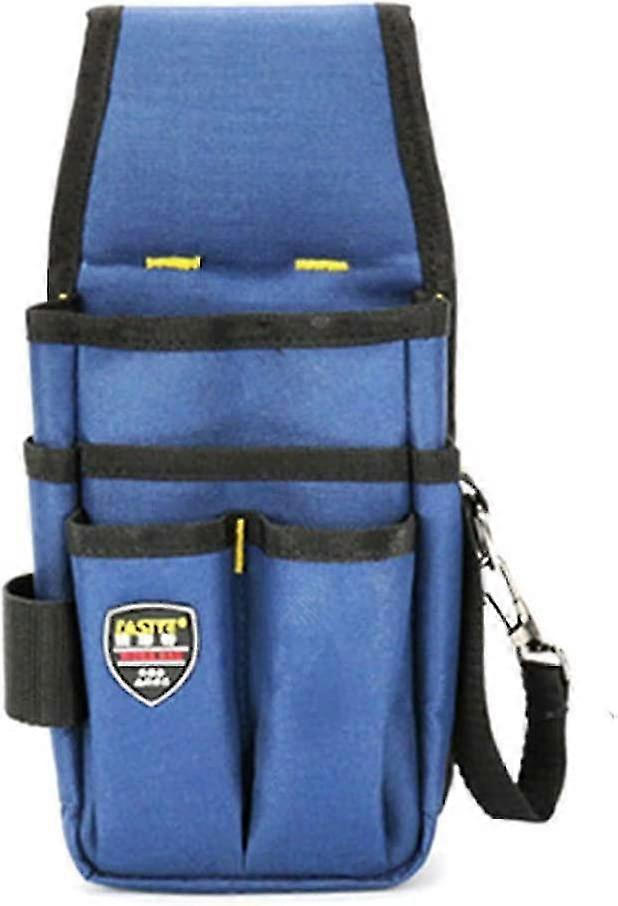 Electrician Tool Storage Bag, Tools Belt Pouch Multi Function Waist Electrician Tools Organizer Blue