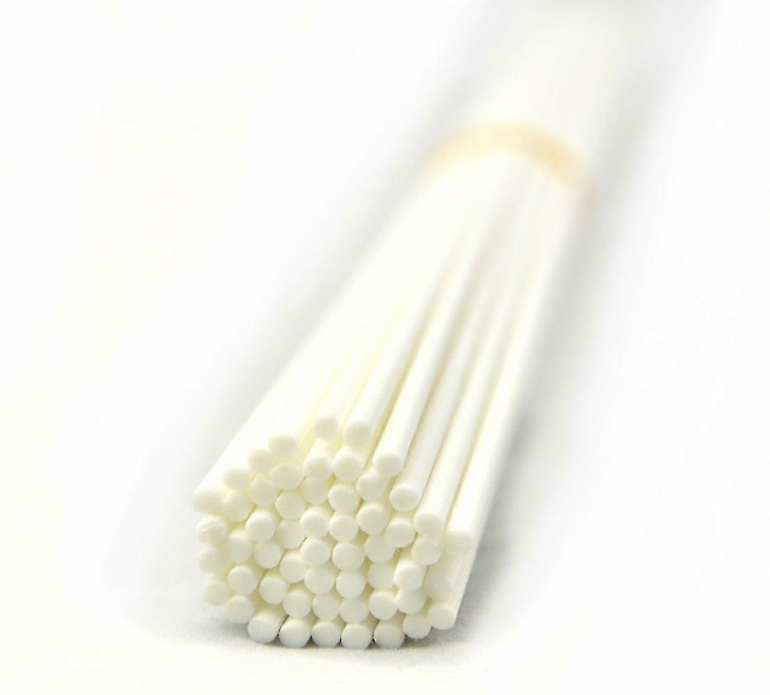 50 Pieces Fiber Reed Diffuser Replacement Refill Sticks For Aroma Fragrance (white, 10" X3mm)
