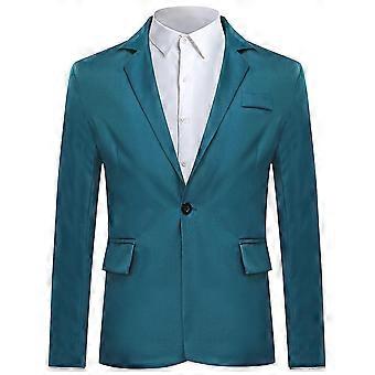 Naiwang Mens Business Casual Classic Notched Revers Double Split Pure Color One Button Suit Jacket 11 Kleuren