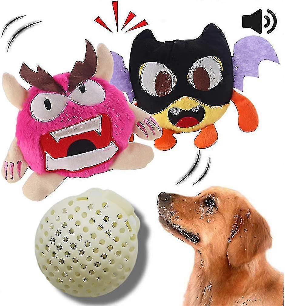Dog Toy Interactive Plush Dog Toy Automatic Buzzing Ball Toy