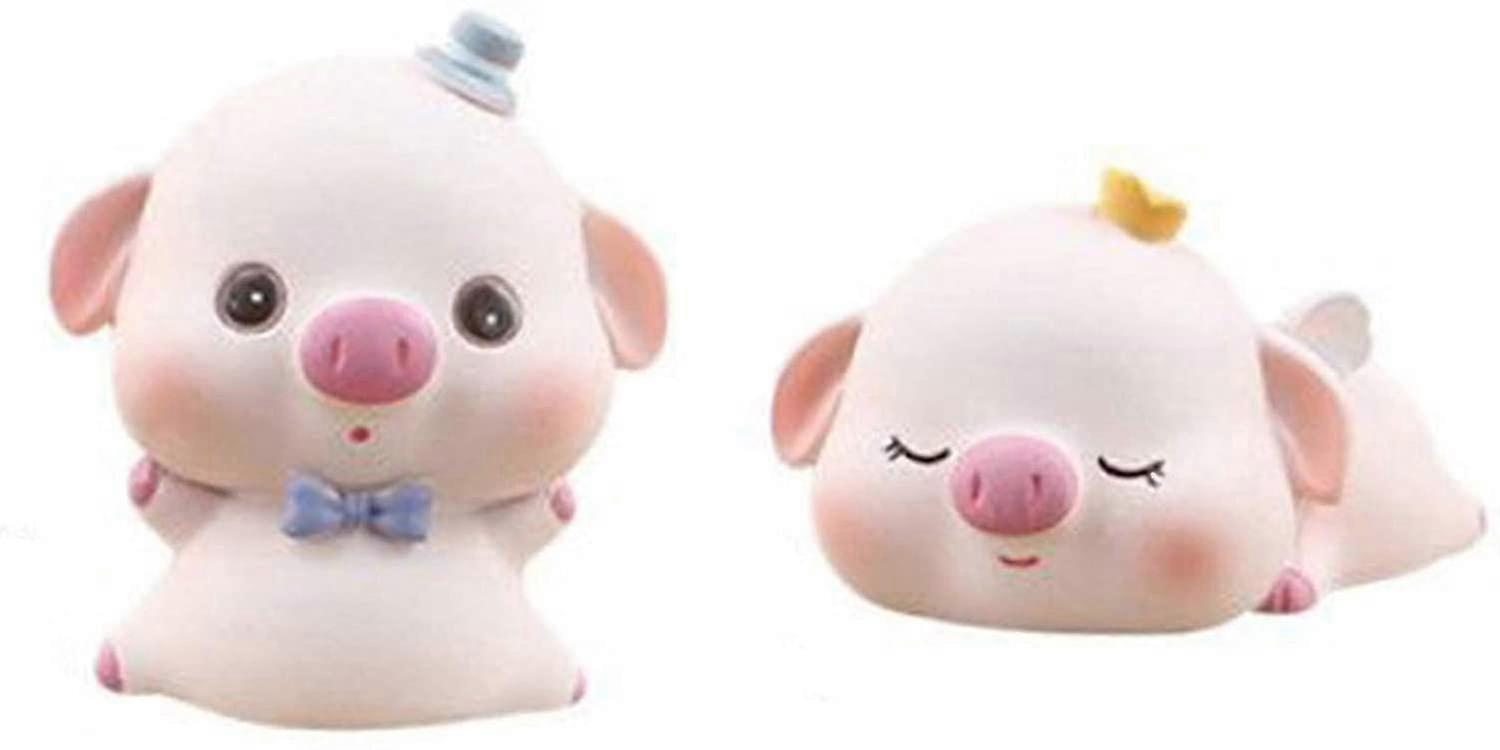 2 Pcs Pig Statue Figurine