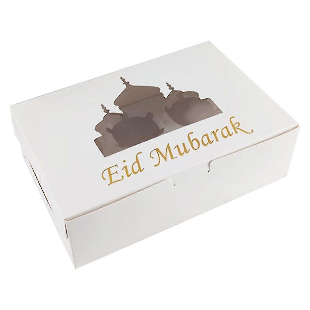 Eid Mubarak Cupcake Box Multifunction Candy Chocolate Biscuits Packaging