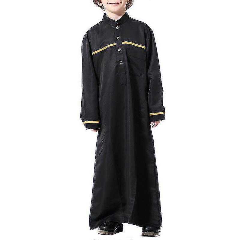 Pojkar Långärmad Kaftan Robe Lös Maxi Klänning