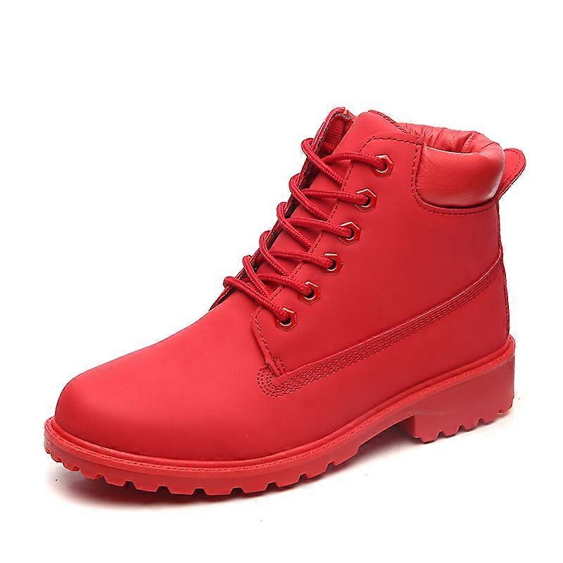 Women Square Heels Winter Snow Boots Black