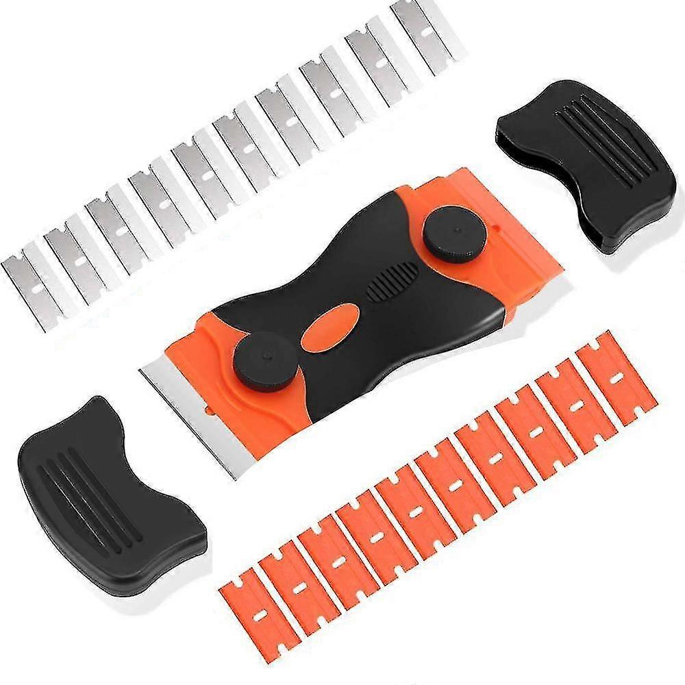 21pcs Glass Scraper Double-edged Blade Sticker Remover Window Cleaning Tool