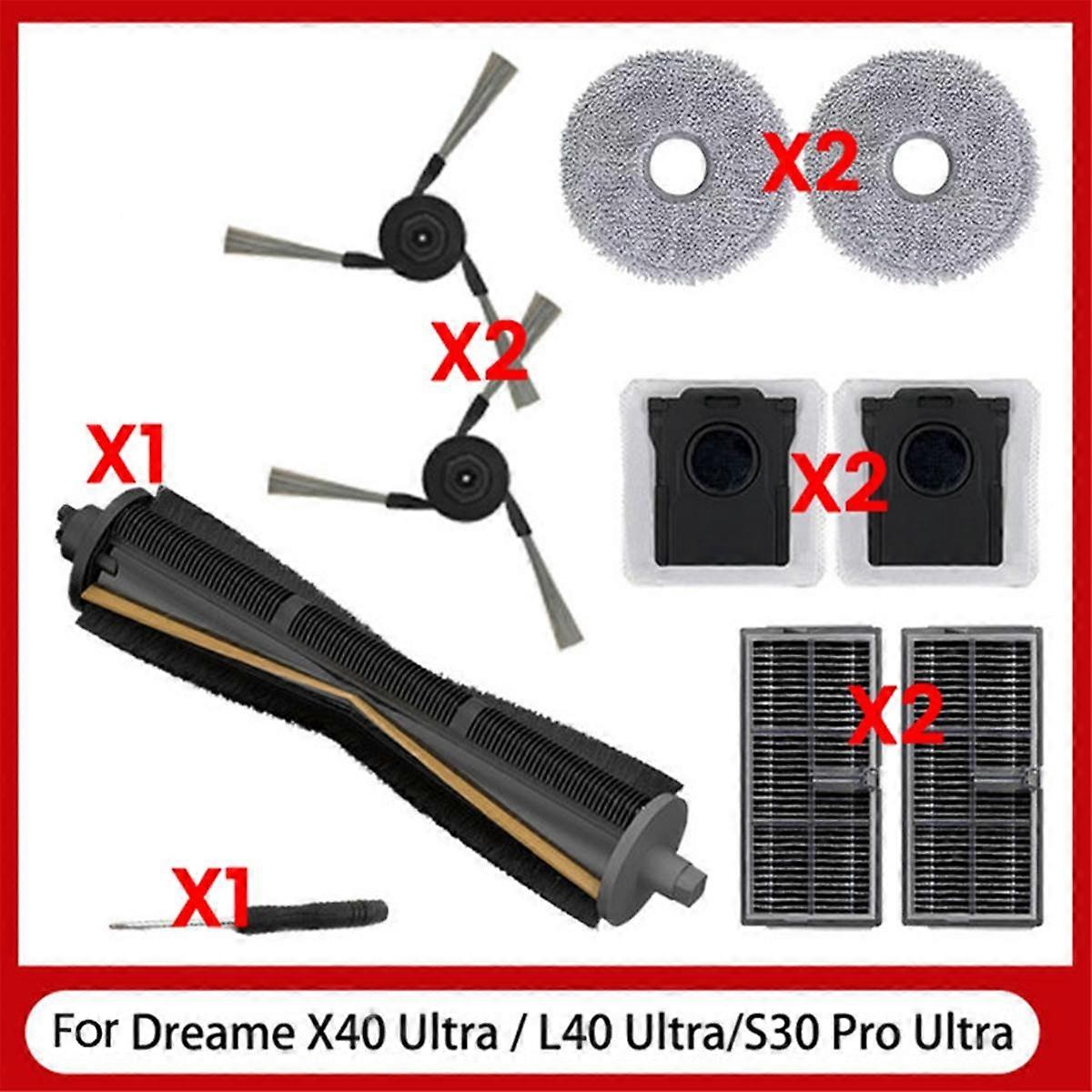 10PCS for X40 Ultra / L40 Ultra / S30 Pro Ultra Vacuum Cleaner Parts Main Side Brush Filter Mop Clo