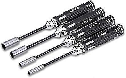 4PCS Hex Socket Nut Drivers, Hex Shank Leg Bit Hex Socket Driver Model for RC Car