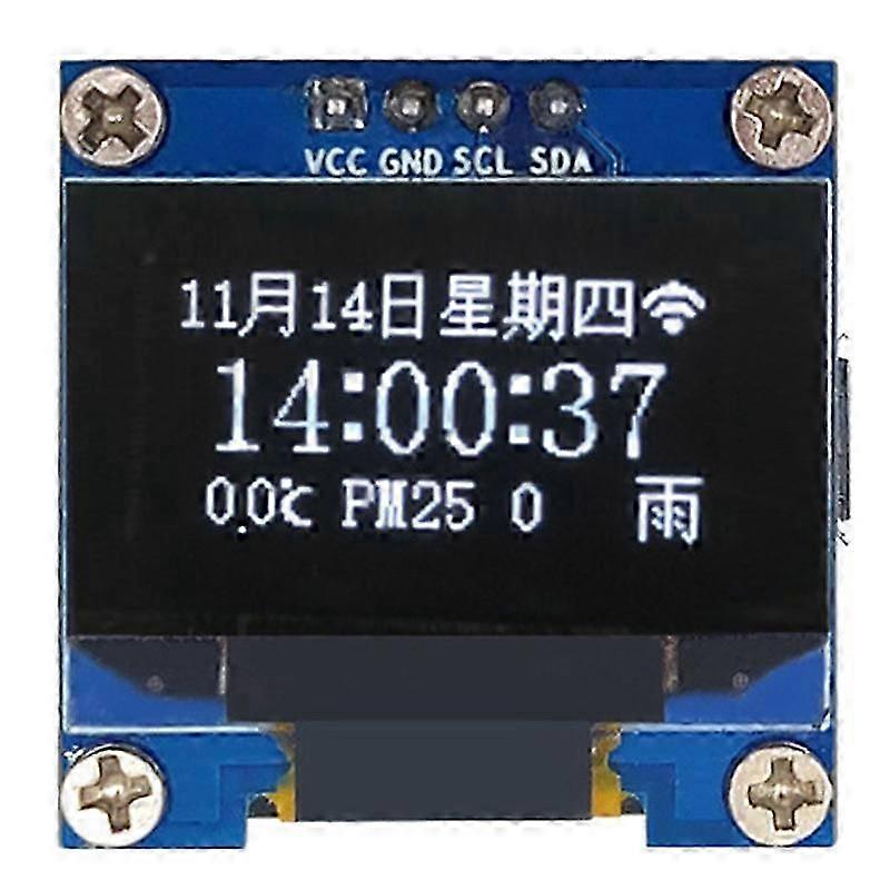 Esp8266 Wifi Clock Module 0.96 Inch Oled Lcd Screen Display Esp-12f Diy Weather Forecast Iic I2c In