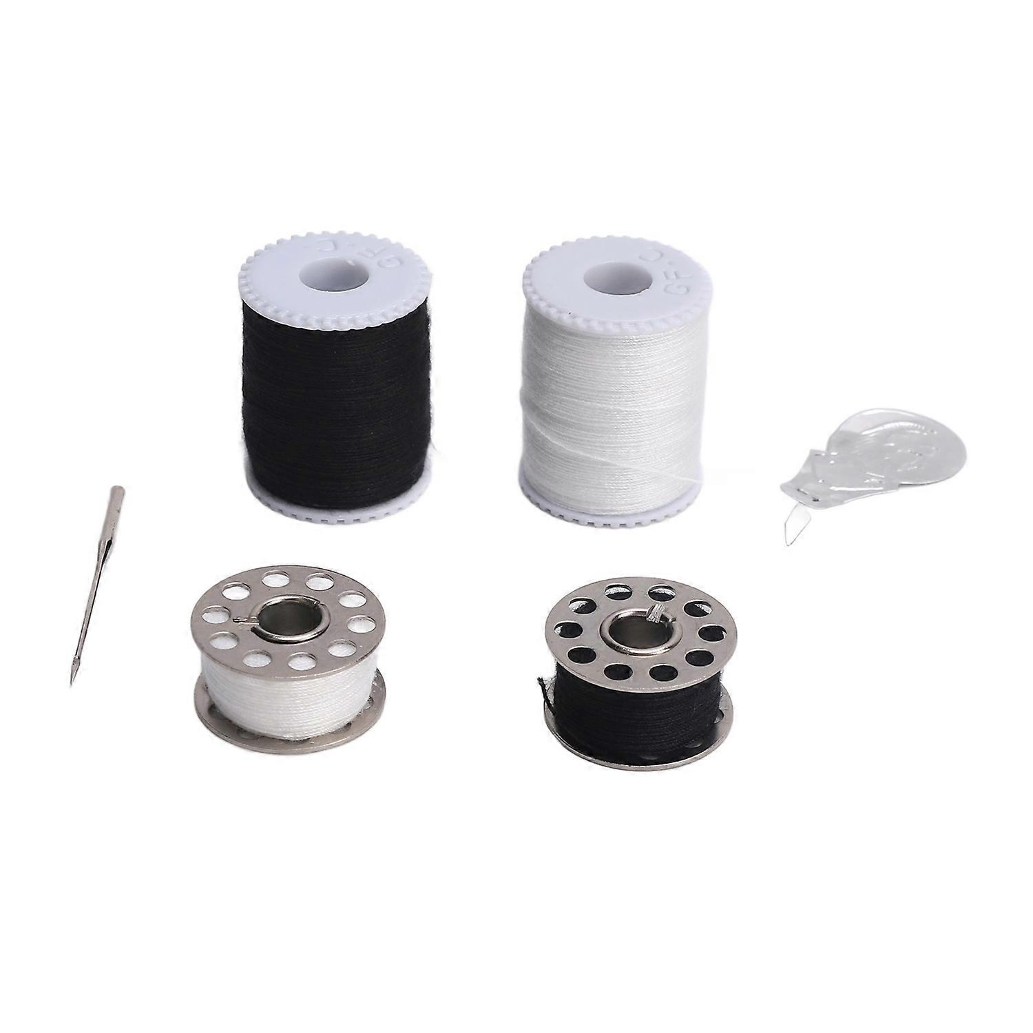 Sewing Thread Set Metal Bobbins Spools Replacement Needle and Threading Tool for Home Sewing Machine