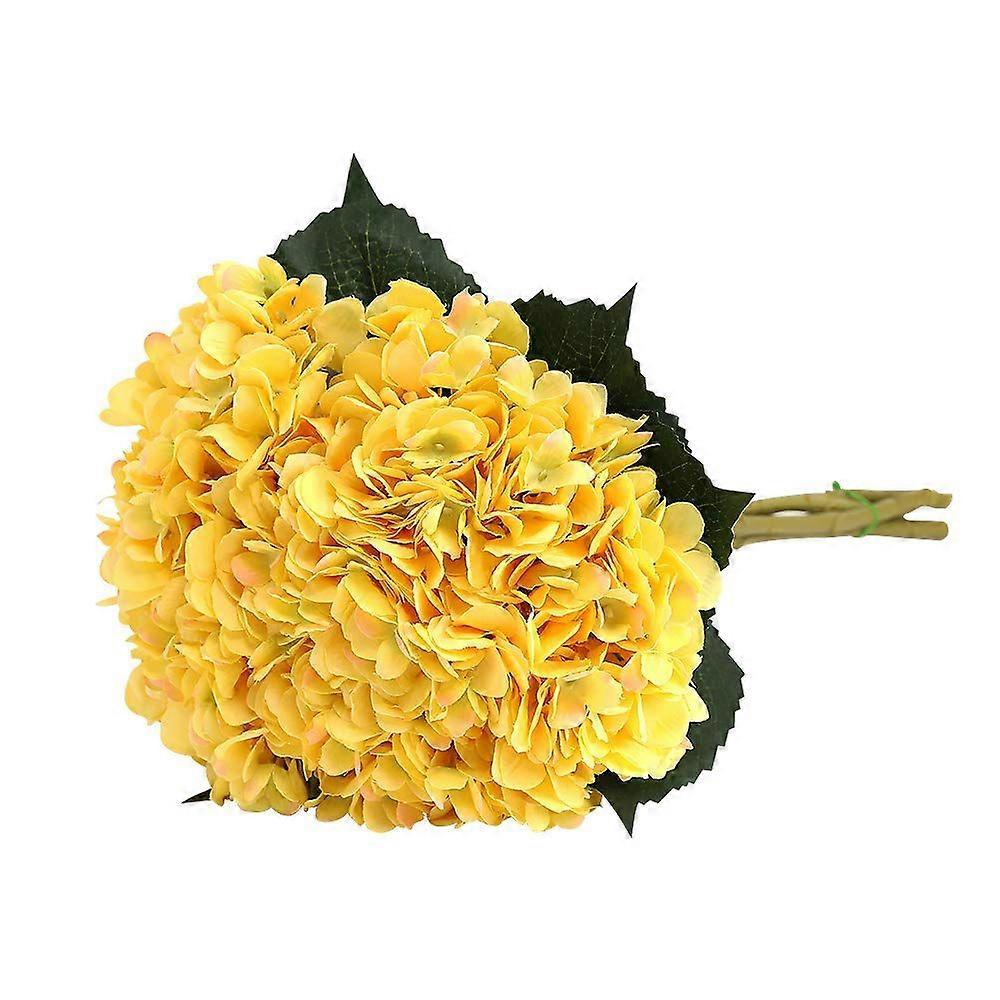 5 Stück Simulation Hortensie-Gelb
