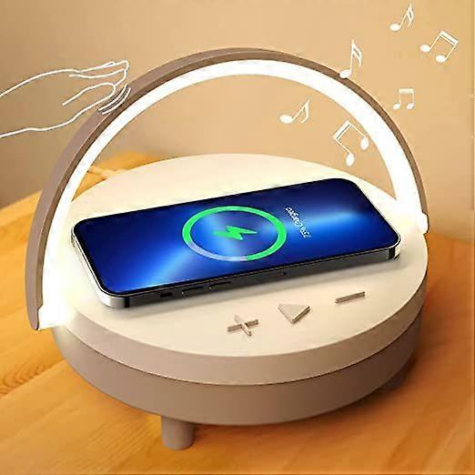 Desktop clock, alarm Bedside Lamps, small night light, wireless charge