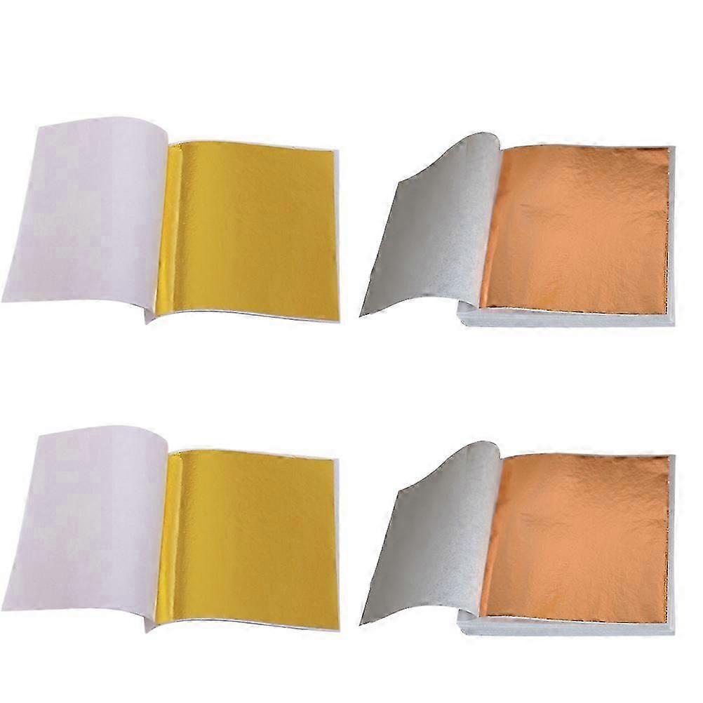200 Sheets Gold Flake Sheets Gilding Sheets Imitation Gold Leaf Sheet Metallic Foil Sheets Imitation Gold Foil Sheets