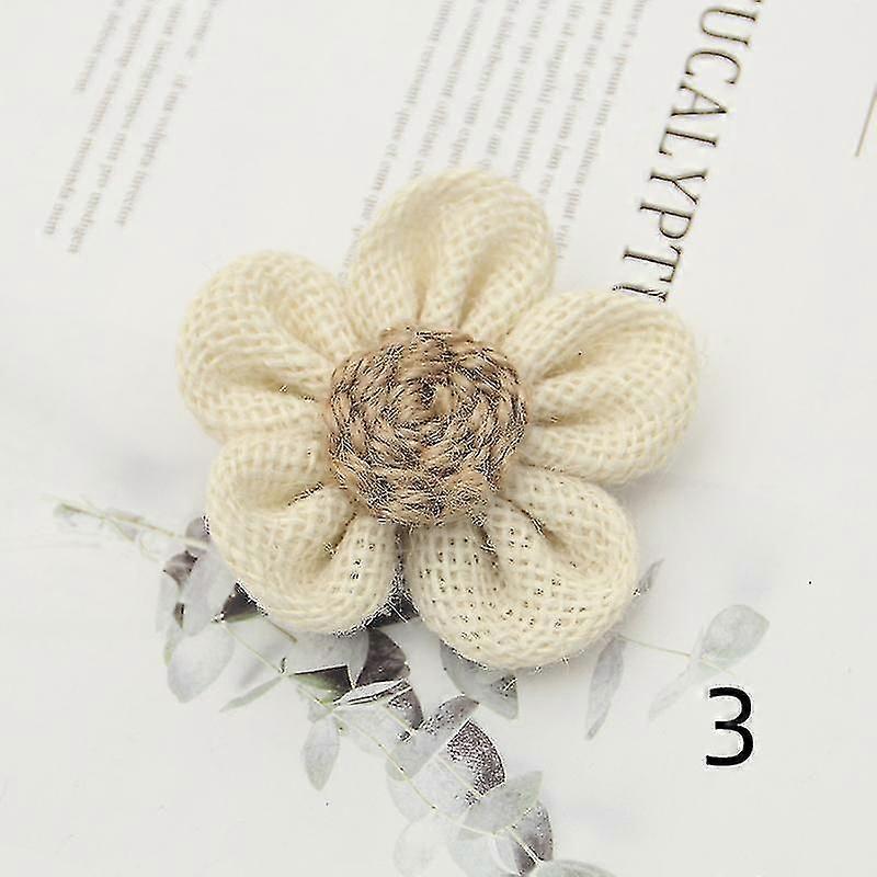 Handmade Burlap Flowers For Diy Craft Wedding Decoration