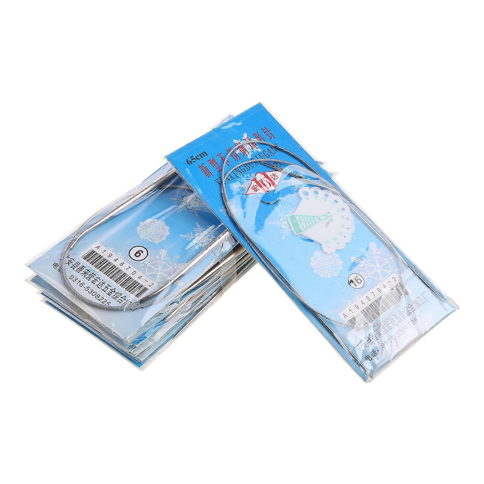 جديد 13 أحجام دائم الفولاذ المقاوم للصدأ دائري الحياكة إبر الكروشيه متماسكة هوك M