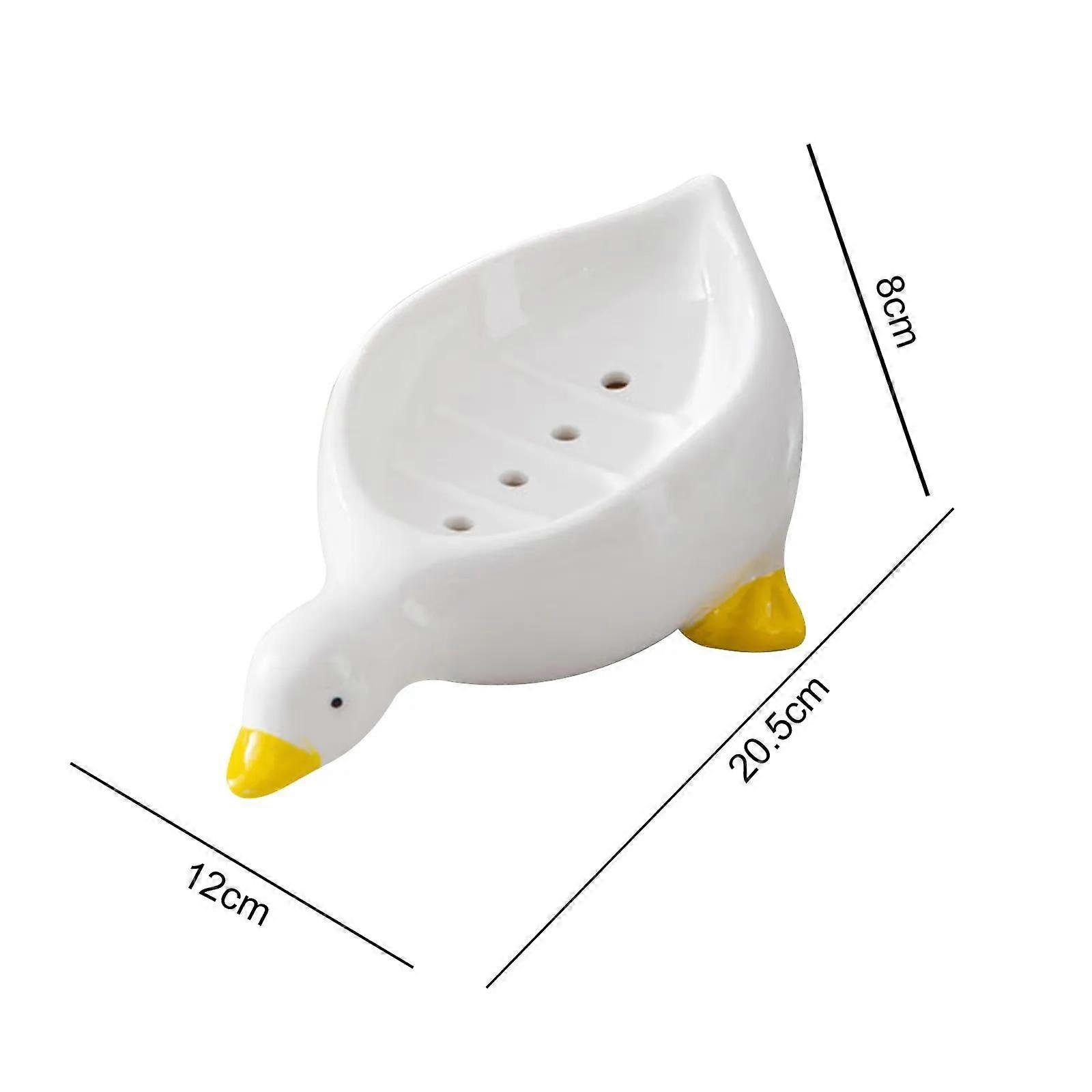 Soap Box Duck Shape Cartoon Soap Dish Drainable Soap Holder Soap Container Soap Tray Bathroom Accessories