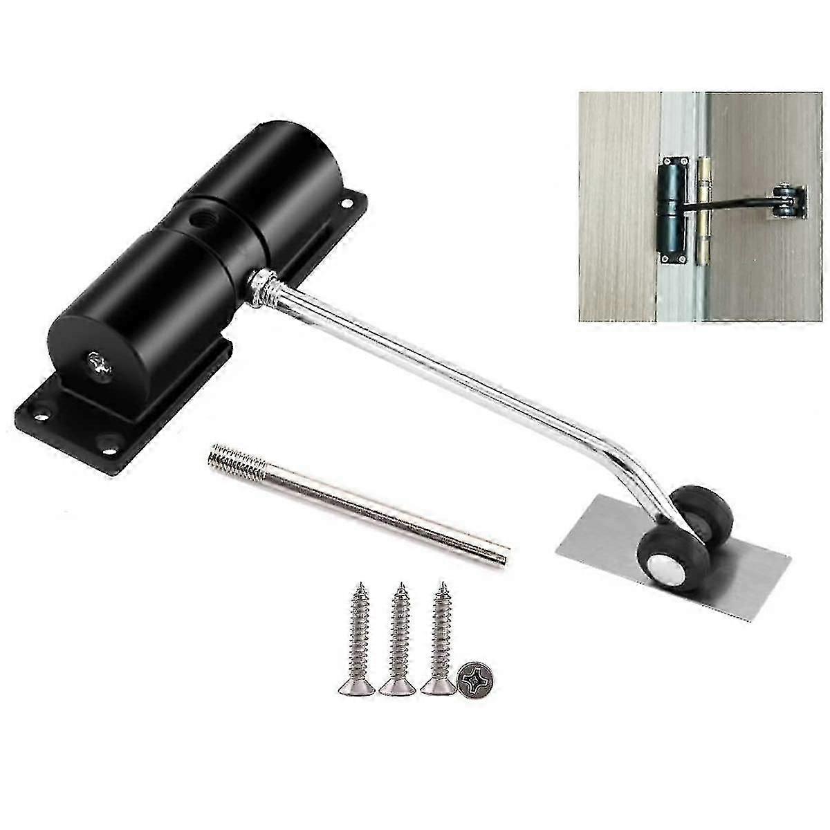 Spring Loaded Automatic Door Closer Zinc Alloy Adjustable Door Closer Automatic Door Closer for Residential/Commercial Use