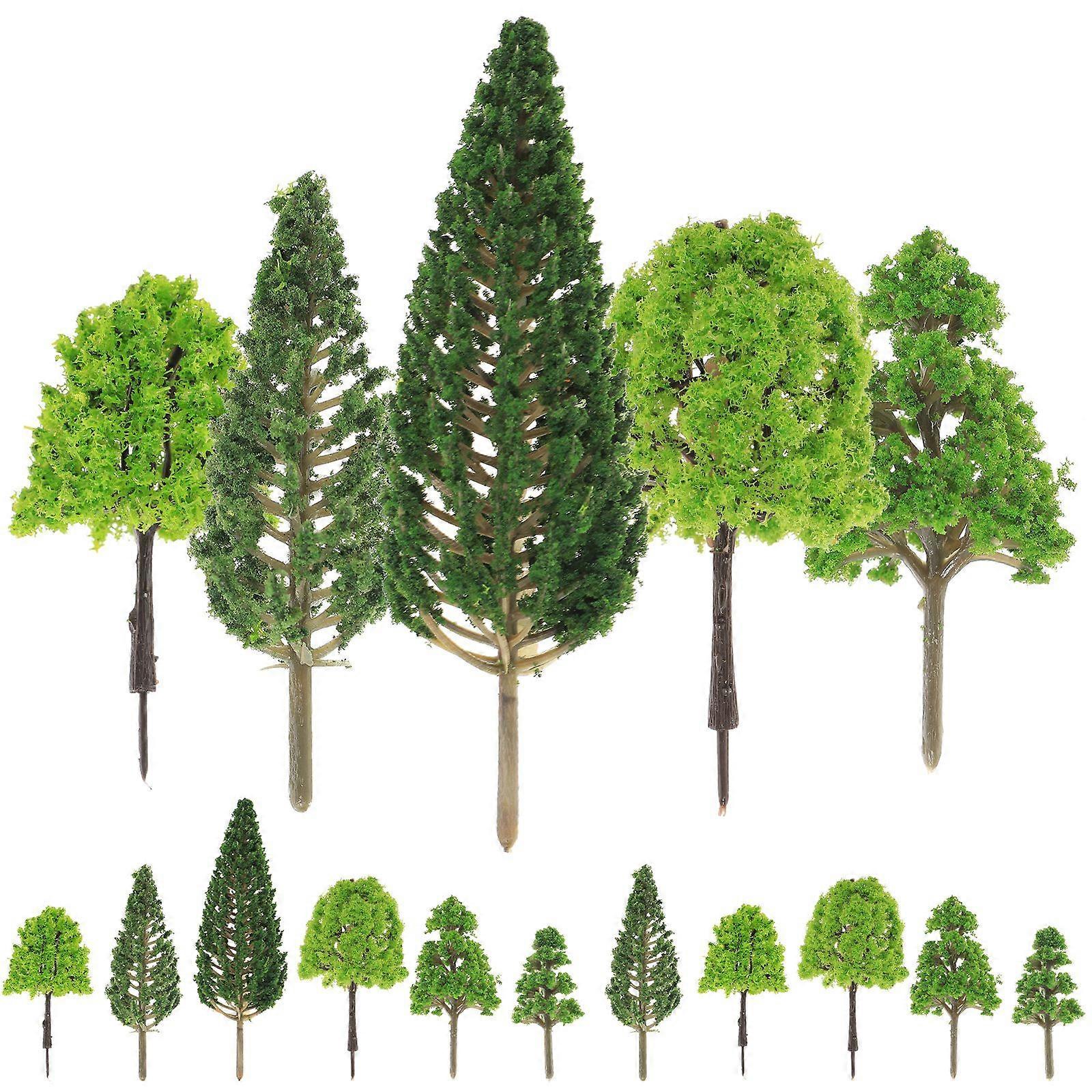 30pcs Sand Table Mini Tree Model Train Scenery DIY Miniature Trees Artificial Trees