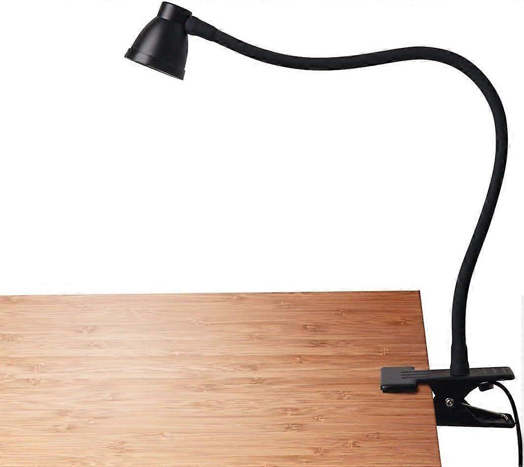 Clamp Desk Lamp, Clip on Reading Light, 3000-6500K Adjustable Color Temperature, 3 Illumination Modes, 10 Led Beads, AC Adapter and USB Cord Included 