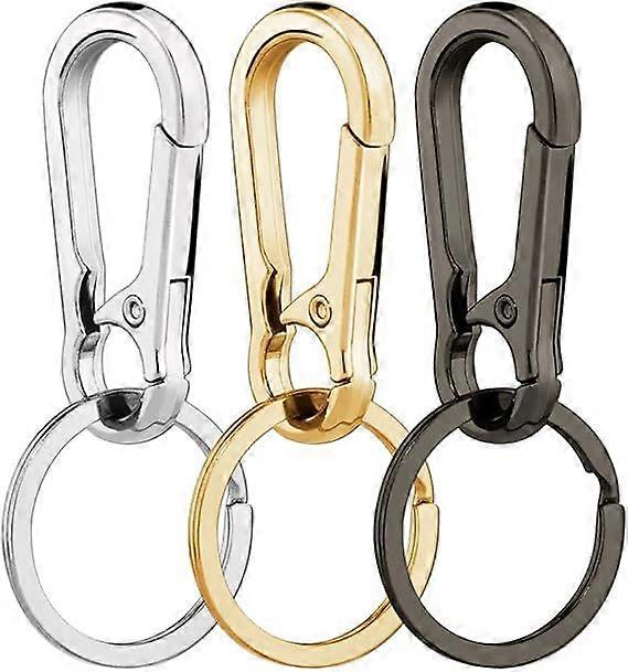 Keychain 3 Pieces Metal Keyring Key Ring Chain Clip Keychains
