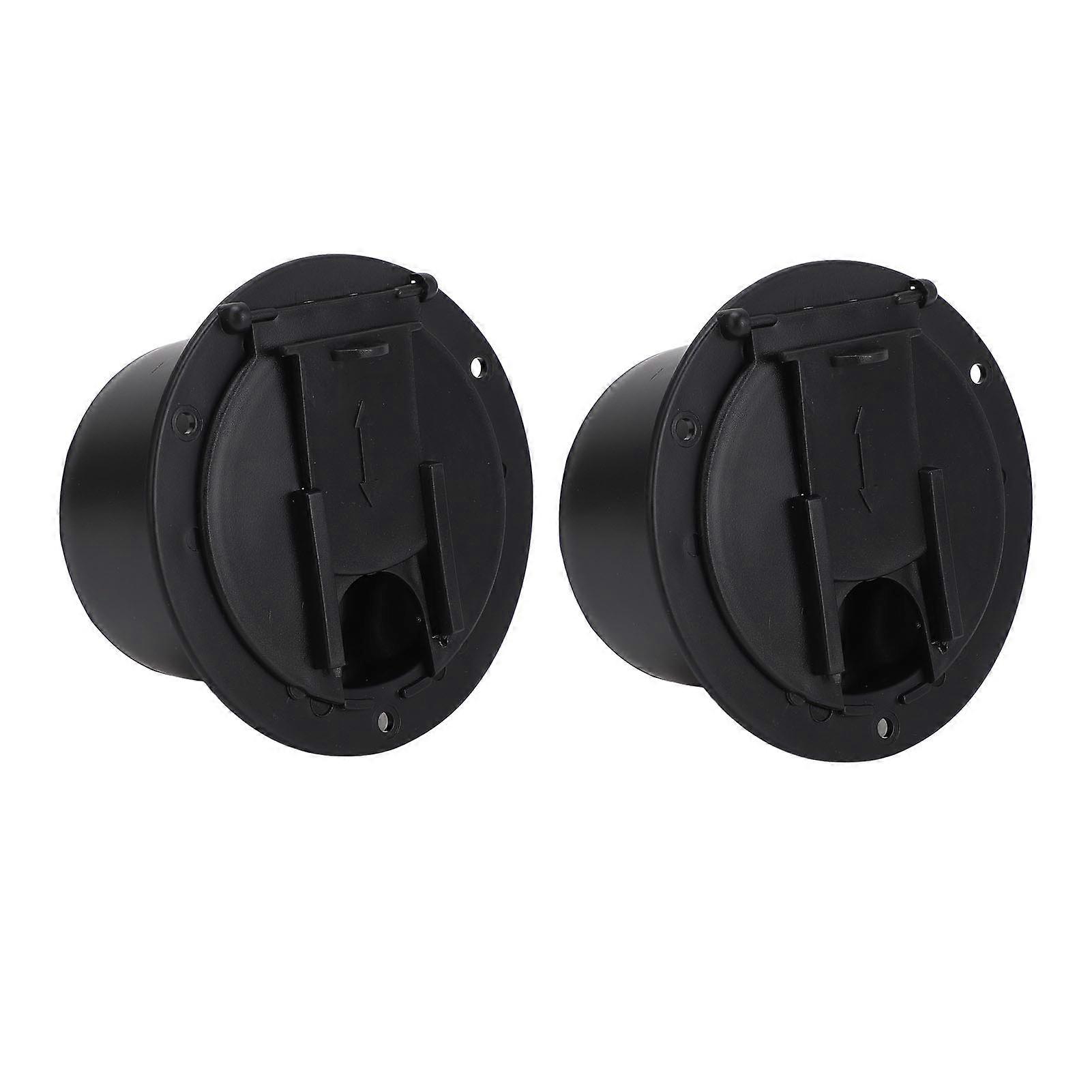 2 Set RV Electrical Cable Hatch ABS Round Power Cord Hatch for Electrical Components 