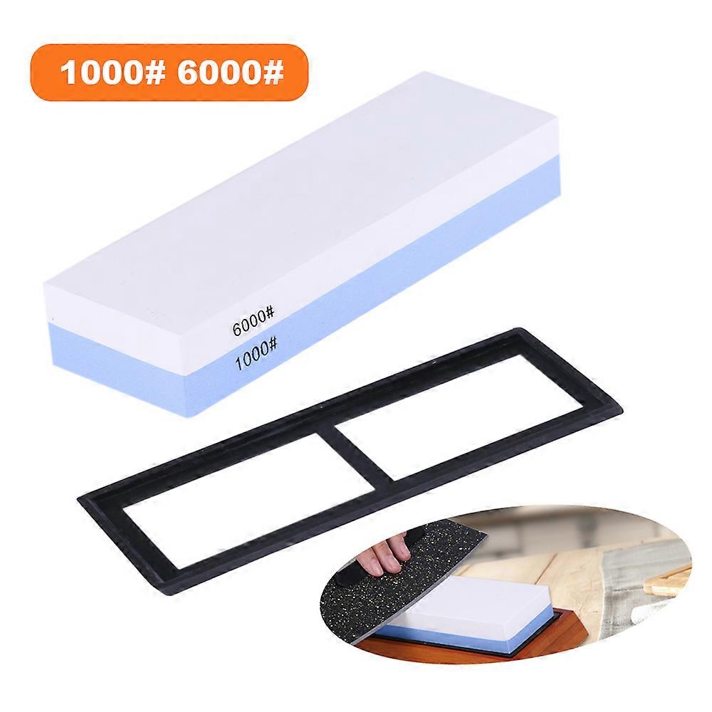 1000/6000 Grit Sharpening Stone Double-sided Grindstone for Outdoor Kitchen Cutter Sharpener Whetstone