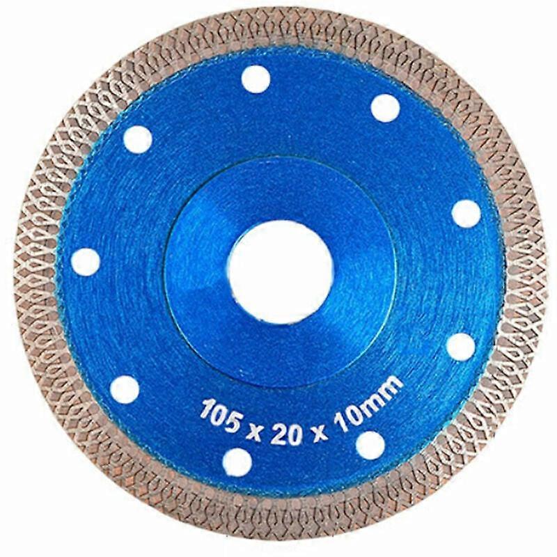 Diamant-Sägeblatt, Winkelschleifer-Sägeblatt, Marmor-Sägeblatt (105 Mesh gewelltes Keramik-Sägeblatt mit blauem Flansch)