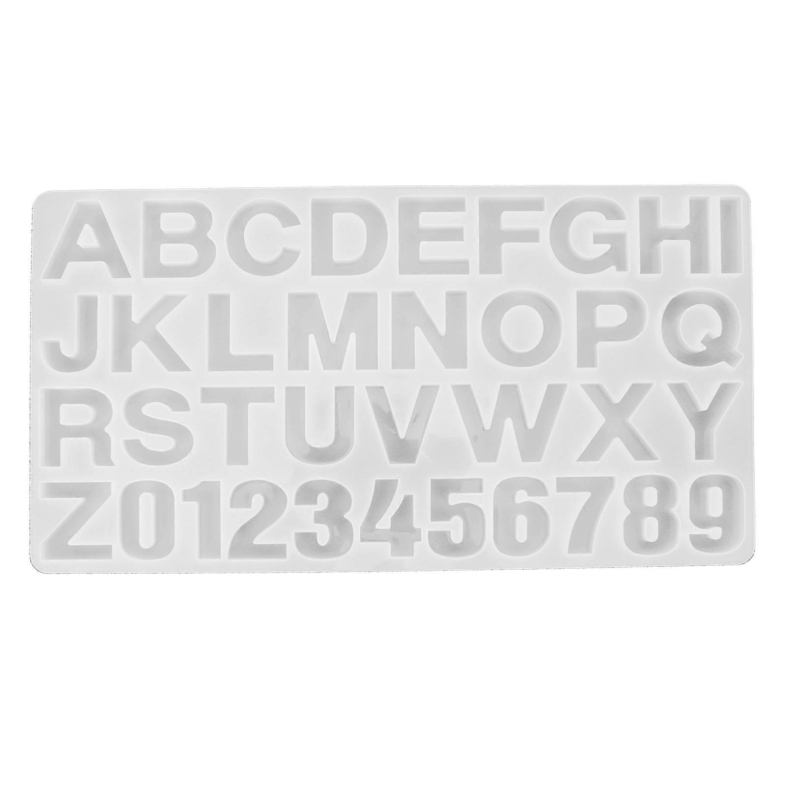 English Letters Number Pattern Silicone Mould DIY Chocolate Pudding Mold Baking Tool