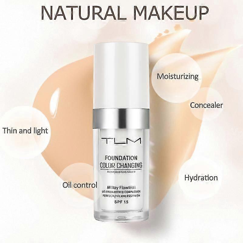 Tlm Flawless Colour Changing Foundation Make-up Skin Tone Matching Concealer