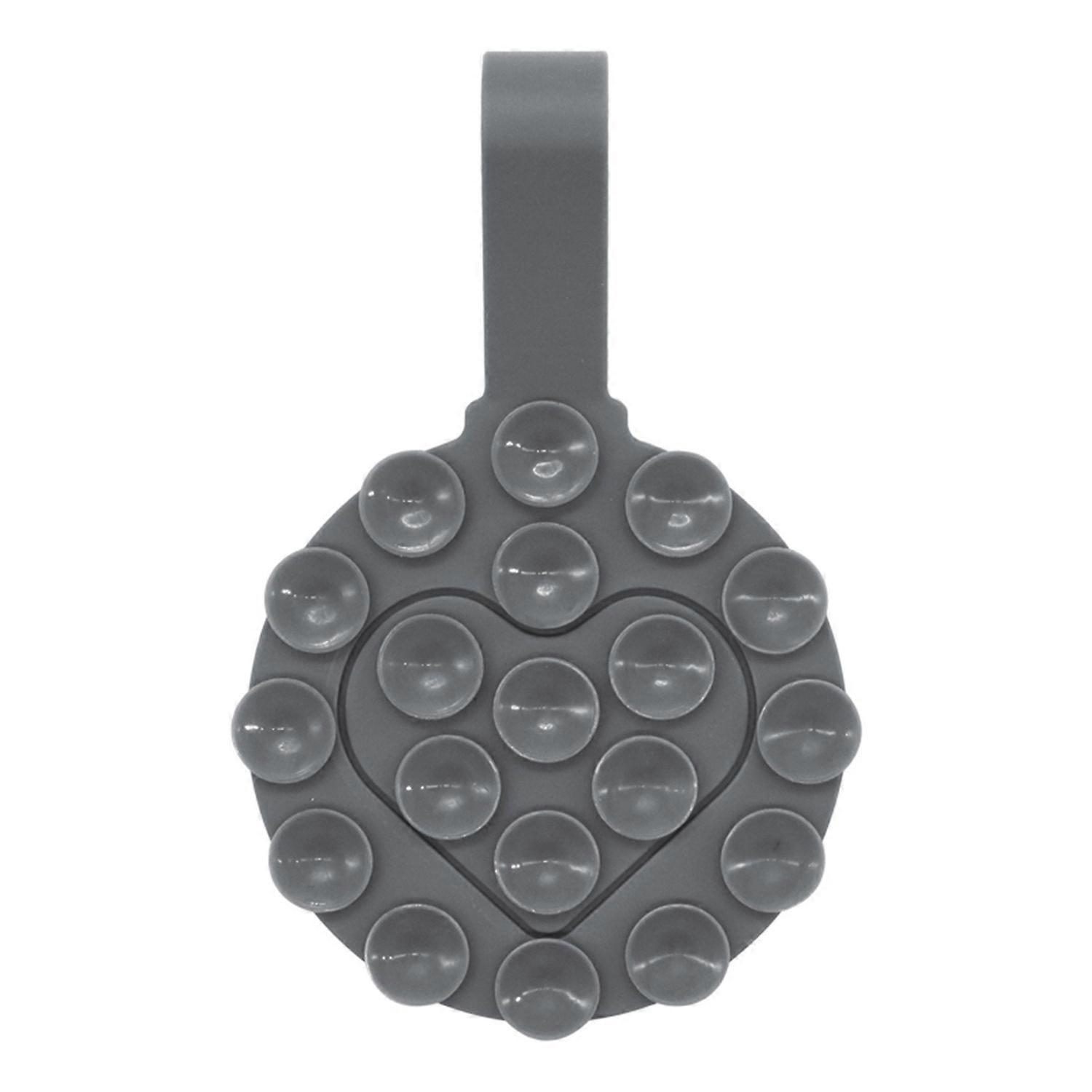 RK-X18 19 Grain Silicone Suction Cup Heart-Shaped Double-Sided Phone Holder Detachable Phone Mount