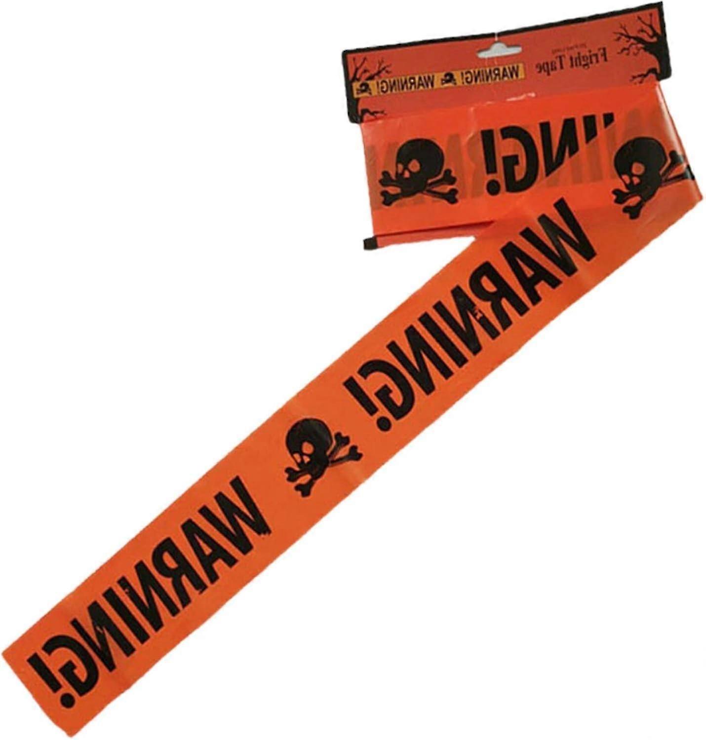 WARNING 5 Pcs Halloween Tape Orange