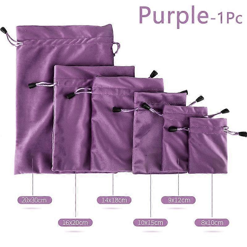 1PC Drawstring Velvet Pouch Sachet Gift Bag For Jewelry Wedding Things Party Bead Container Storage Bag