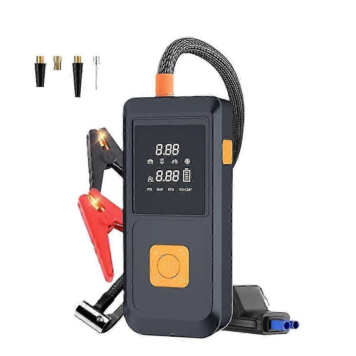 Portable Jump With Air Pump Automobile Battery Booster Power Pack With LED Light Multi-Function Tir jn