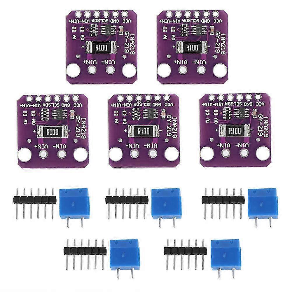 5Pcs GY INA219 Modulo sensore di corrente digitale con interfaccia I2C ad alta precisione elettronico
